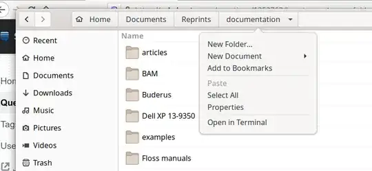 Breadcrumb menu dropdown