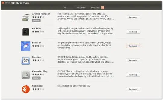 Ubuntu Software Uninstall Apps using Software