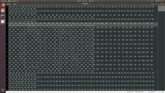 screenshot with line wrap