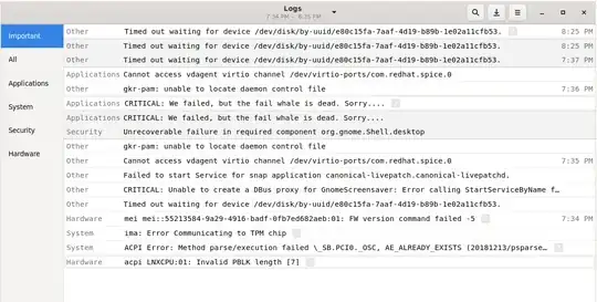 LXDE 'Logs'