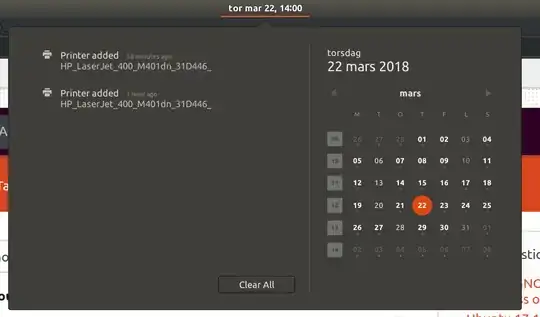 Notification area with two “printer added” notifications.