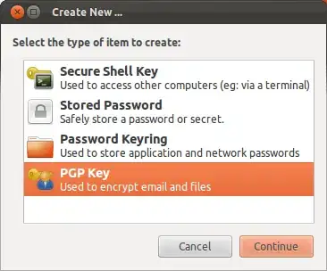 Create New ... screenshot