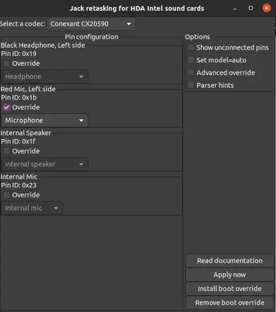 My config on hdajackretask