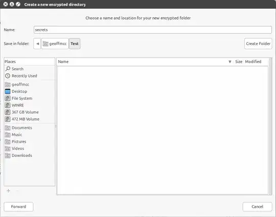Example of setting up - First Step
