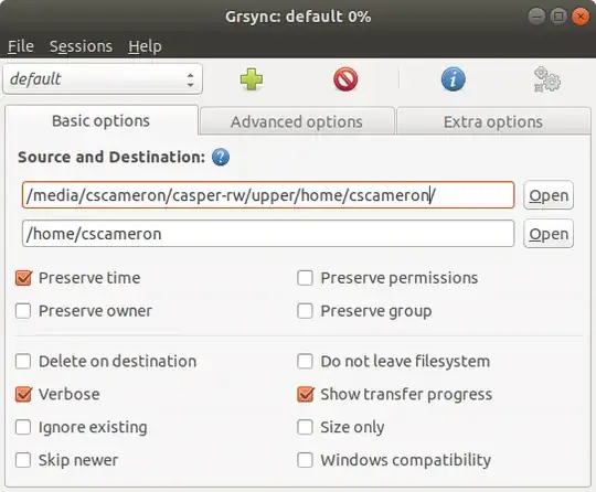 Grsync casper-rw Partition