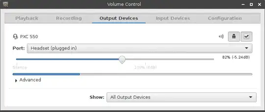 Volume control dialog