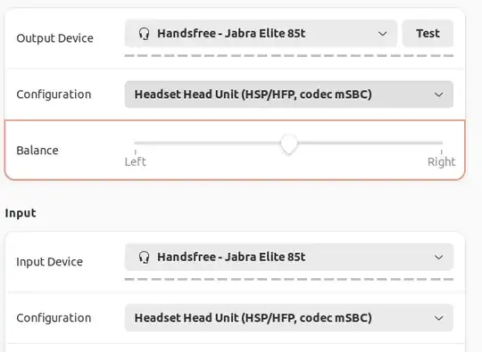 This is the Sound Control panel 
