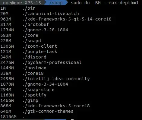 /snap hard drive usage