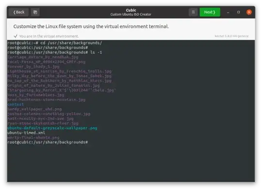The Cubic Terminal Listing Copied files