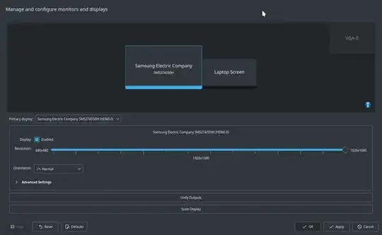 Display configuration