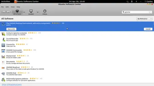 Gnome package in ubuntu software center