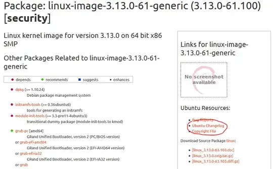 image showing where to find the link for the changelog on packages.ubuntu.com