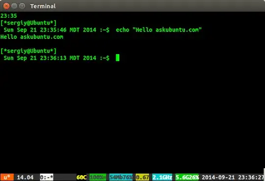 Screenshot of my byobu terminal