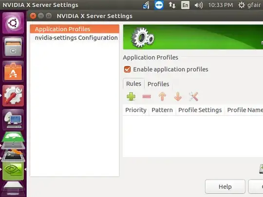 results of nvidia-settings