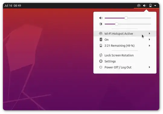 Active hotspot indicator