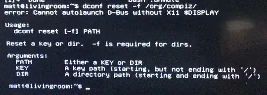 Dconf error