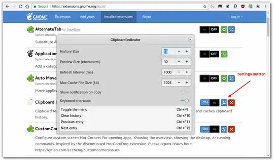 bringing a settings window from extension site