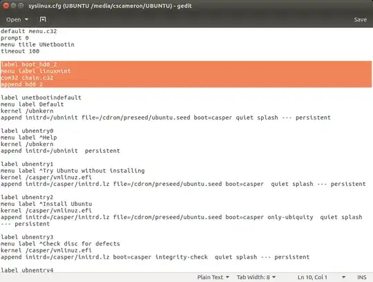 Edit syslinux.cfg to include chain loading command