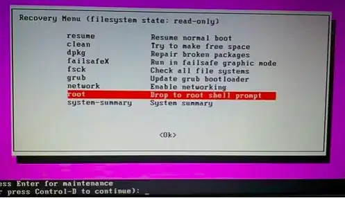 recovery menu