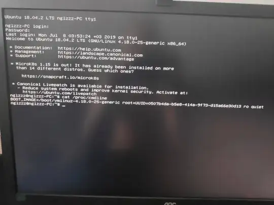 Screen of TTY