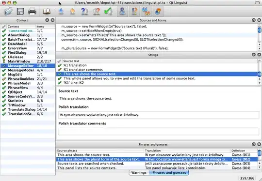 Qt Linguist being used to translate an application into Polish