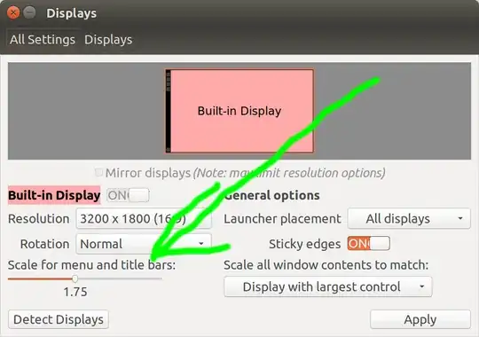 Ubuntu display settings panel