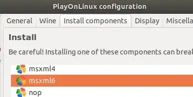 POL install component msxml6
