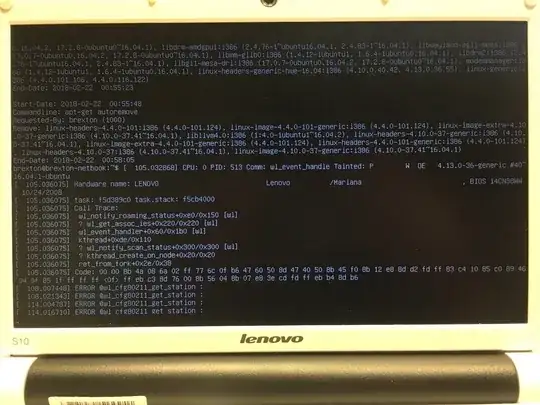 Error message.