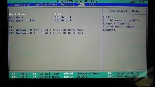 UEFI boot mode