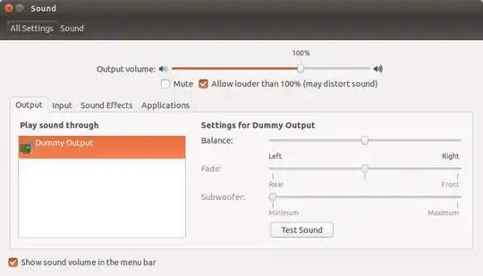 Snapshot of my system Sound setting 