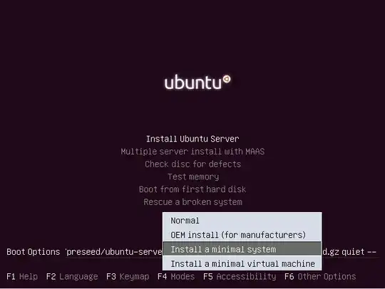 Choose minimal system installation mode