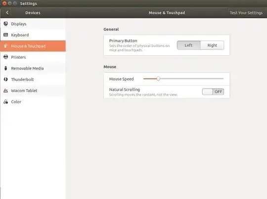 here is the settings screenshot