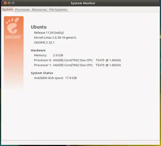 System Monitor showing system details