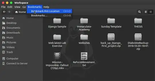 Open **Bookmarks** in the top menu bar -> click **Bookmark this Location**