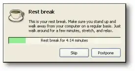 workrave rest break prompt