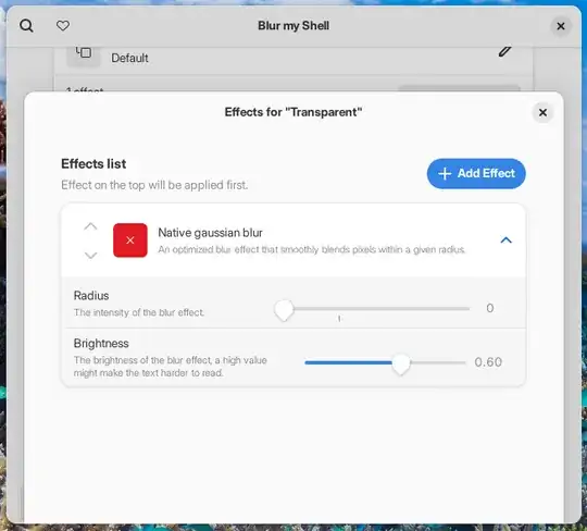Customize Native gaussian blur