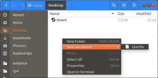 context menu in action
