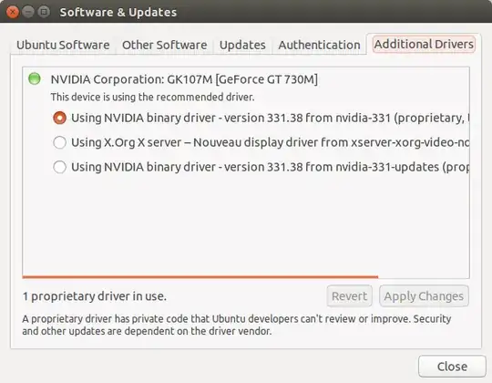 Software and Updates Dialog