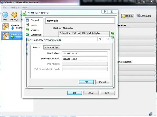 Virtual box host-only adapter configuration