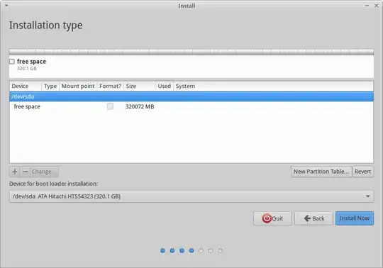 Partition scheme detected by installer