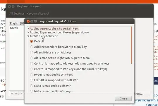 Screenshot 4: "Alt/Win key behavior" list