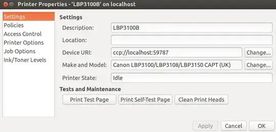 LBP3100B on localhost