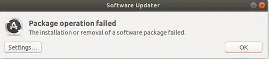 Package Operation Failed