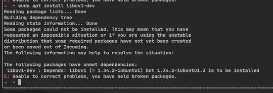 package install error libuv1-dev