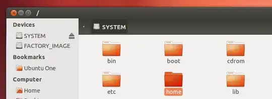 Screenshot shows the last window. Now *SYSTEM* is mounted and the above folders are included there.