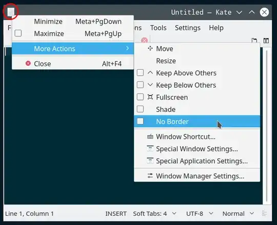 Alt+F3 or menu button