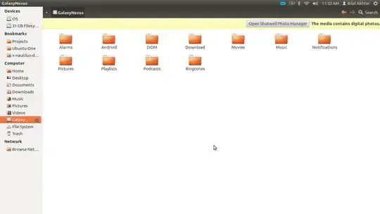 screenshot of nautilus displaying phone contents