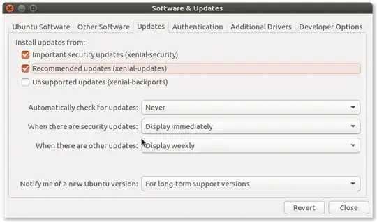 updates tab of software-properties-gtk