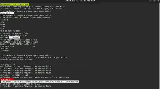 restore to ssd output