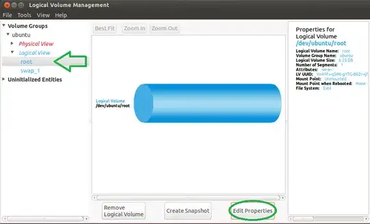 Main Logical Volume Management program GUI